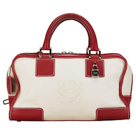 Loewe-Sac à main Loewe Amazona-Rouge,Beige