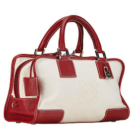 Loewe-Sac à main Loewe Amazona-Rouge,Beige