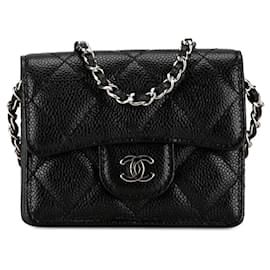 Chanel-Chanel Matelasse Chain Wallet Shoulder Bag-Black