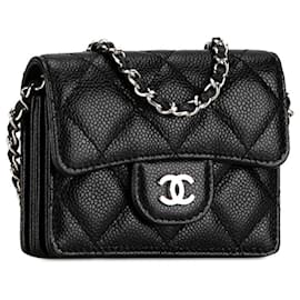 Chanel-Chanel Matelasse Chain Wallet Shoulder Bag-Black