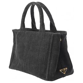Prada-Prada Canapa Tote Handbag-Black