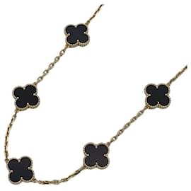 Van Cleef & Arpels-Van Cleef & Arpels Alhambra Necklace-Black,Golden