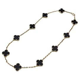 Van Cleef & Arpels-Van Cleef & Arpels Alhambra Necklace-Black,Golden