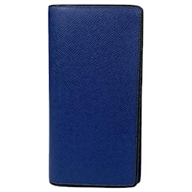 Louis Vuitton-Louis Vuitton Taiga Long Wallet-Blue