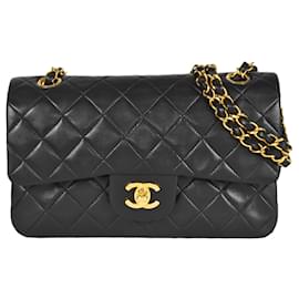 Chanel-Chanel Matelasse 23 Double Flap Chain Shoulder Bag-Black