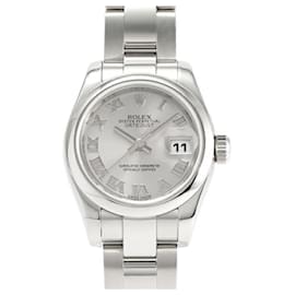 Rolex-Montre-bracelet Rolex Datejust 26 avec cadran romain argenté pour femmes-Autre