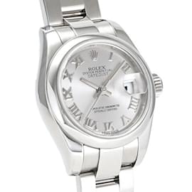 Rolex-Montre-bracelet Rolex Datejust 26 avec cadran romain argenté pour femmes-Autre