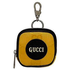 Charm per borsa Gucci Nero e Giallo in Pelle e Nylon Nero Giallo