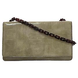 Bolsa de ombro em tartaruga Prada Marrom