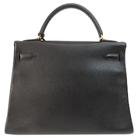 Hermès-Hermes Kelly 32 Black Handbag-Black