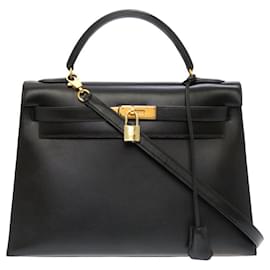 Hermès-Hermes Kelly 32 Handbag-Black
