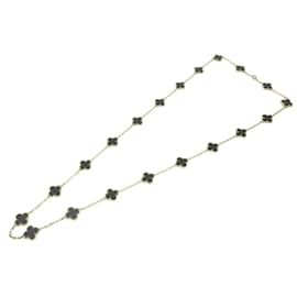 Van Cleef & Arpels-Van Cleef & Arpels Alhambra Necklace K18YG Onyx 20P-Black,Golden