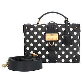 Sac à épaule Trunk Moschino Noir Blanc