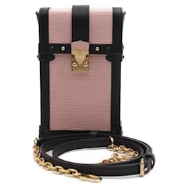 Louis Vuitton-Sac à épaule Pochette Trunk Vertical Louis Vuitton-Noir,Rose