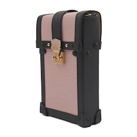 Louis Vuitton-Sac à épaule Pochette Trunk Vertical Louis Vuitton-Noir,Rose