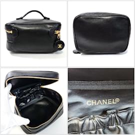 Chanel-Chanel Coco Mark Bicolor Vanity Bag-Black