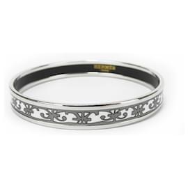 Hermès-Hermes White Cloisonné Bangle-White