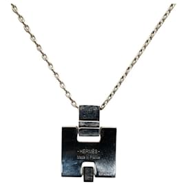 Hermès-Hermes Irene Necklace in Silver and Pink-Silvery,Pink