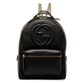 Gucci Interlocking G Soho Chain Backpack Black