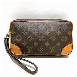 Louis Vuitton-Louis Vuitton Monogram Marly Dragonne PM Clutch Bag-Brown