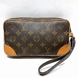 Louis Vuitton-Louis Vuitton Monogram Marly Dragonne PM Clutch Bag-Brown