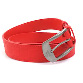 Louis Vuitton-Louis Vuitton Damier Infini Red Belt-Red