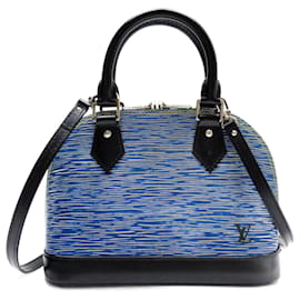 Louis Vuitton-Louis Vuitton Epi Alma BB Handbag-Black,Blue