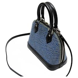 Louis Vuitton-Louis Vuitton Epi Alma BB Handbag-Black,Blue