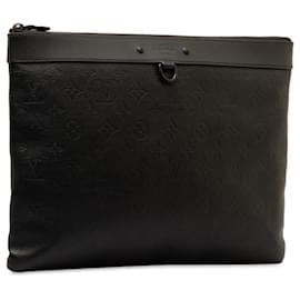 Louis Vuitton-Louis Vuitton Monogram Shadow Pochette Discovery GM Clutch Bag-Black