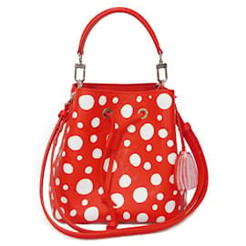 Louis Vuitton-Bolsa Louis Vuitton LV x YK Neo Noe BB Infinity Dot Kusama Yayoi-Branco,Vermelho