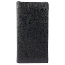 Louis Vuitton-Louis Vuitton Taiga Leather Bill Wallet-Black,Grey