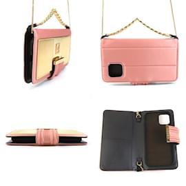 Fendi-Fendi Satin iPhone 11 Pro Case-Pink,Golden