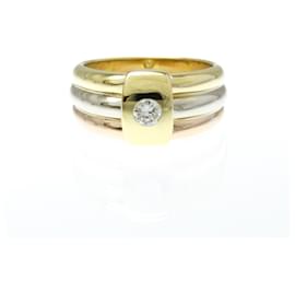 Cartier-Cartier Three Color Diamond Ring-Golden