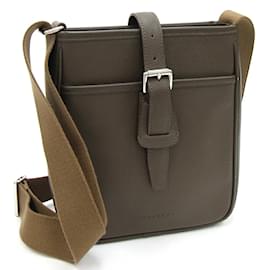 Burberry-Burberry Dark Brown Leather Shoulder Bag-Dark brown