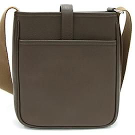 Burberry-Burberry Dark Brown Leather Shoulder Bag-Dark brown