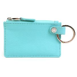 Tiffany & Co. Leather Coin Purse Blue Green