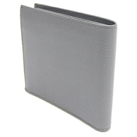 Bulgari-Bvlgari Bi-fold Wallet in Gray Leather-Brown