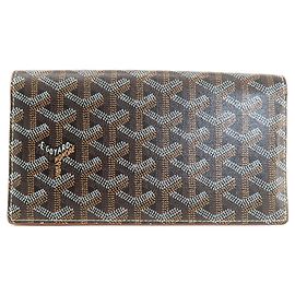 Goyard Herringbone Pattern Long Wallet Black