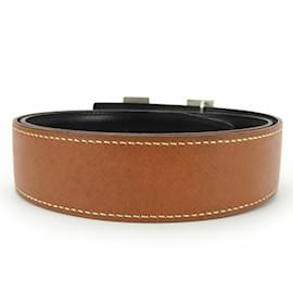 Hermès-Hermes Constance Belt 65-Black,Golden