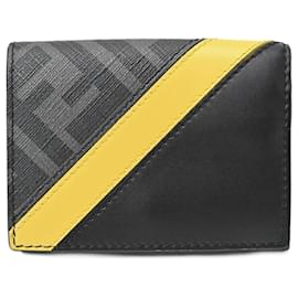 Fendi-Fendi Diagonal Wallet Tri-fold Compact-Black