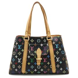 Louis Vuitton-Bolsa tote Aurelia MM Monograma Multicolorido Louis Vuitton-Preto,Multicor