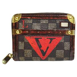 Louis Vuitton-Louis Vuitton Zippy Coin Purse-Brown,Red