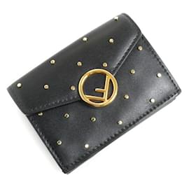 Fendi-Fendi F's Compact Tri-fold Wallet-Black