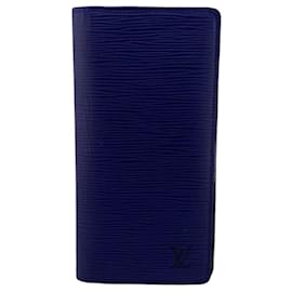 Louis Vuitton-Louis Vuitton Blue Epi Long Wallet-Blue