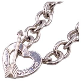 Tiffany & Co-Tiffany & Co. Silver Heart Arrow Necklace-Silvery