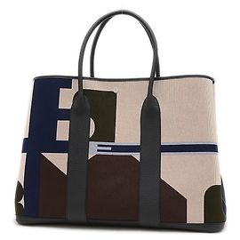 Sac à main Voyage GM 49 d'Hermès Garden Noir Multicolore