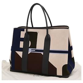 Hermès-Hermes Garden GM 49 Voyage Handbag-Black,Multiple colors