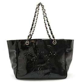 Chanel-Chanel Coco Mark Triple Punching Chain Shoulder Bag-Black