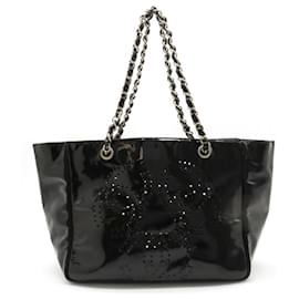 Chanel-Chanel Coco Mark Triple Punching Chain Shoulder Bag-Black