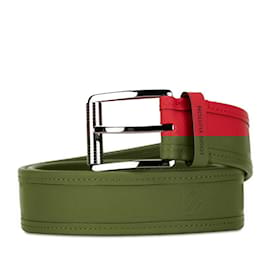 Louis Vuitton-Ceinture Santur Stamp Damier Infinie Louis Vuitton-Rouge